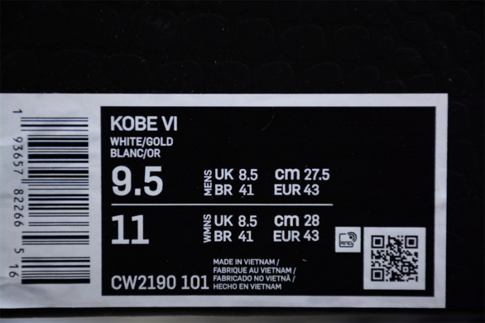nike zoom kobe vi cw2190-101