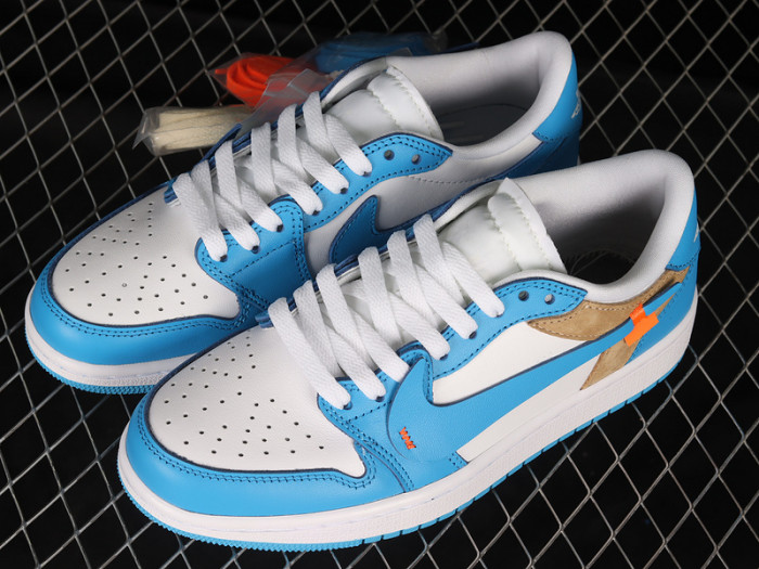 air jordan 1 low off white unistersity blue cz0790-148