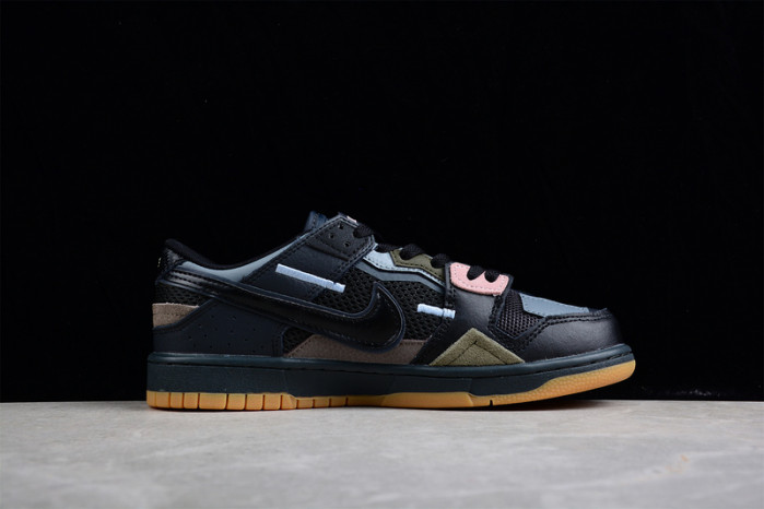 nike dunk low scrap black gum db0500-001