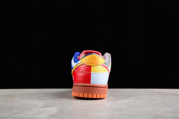 nike dunk low "what the S*per mario" custom dh0952 100