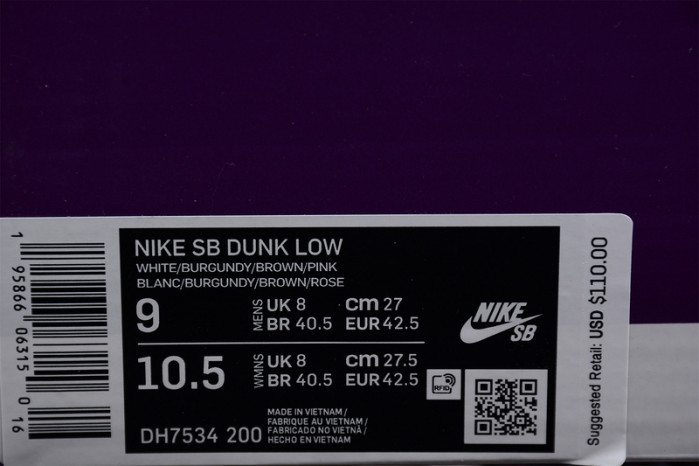 nike sb dunk low pro paisley brown dh7534-200