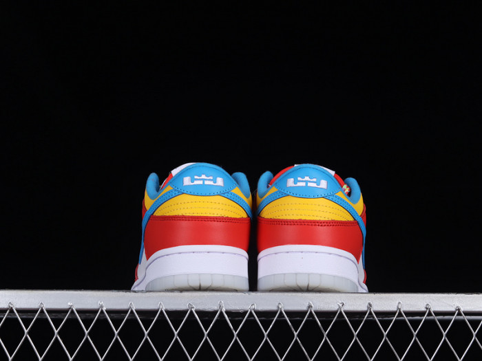 lebron james nike dunk low fruity pebbles dh8009-600