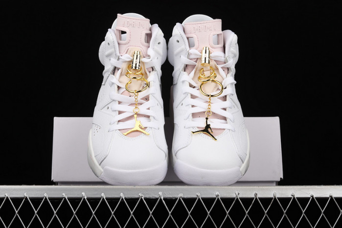 air jordan 6 retro gold hoops dh9696-100