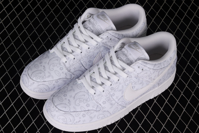 nike dunk low white paisley - dj9955-100