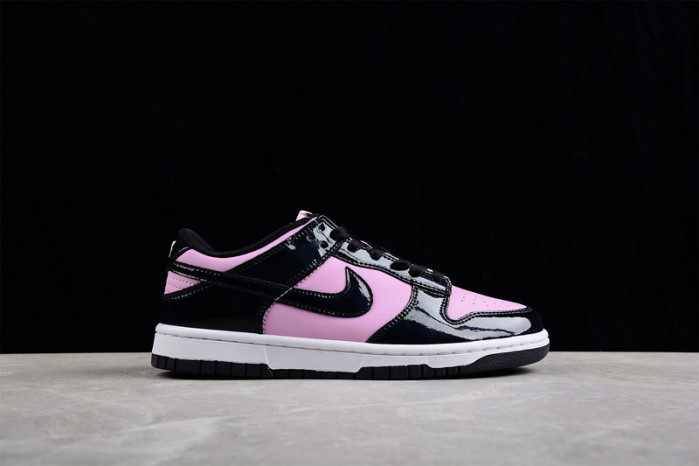 nike dunk low black patent pink dj9955-600