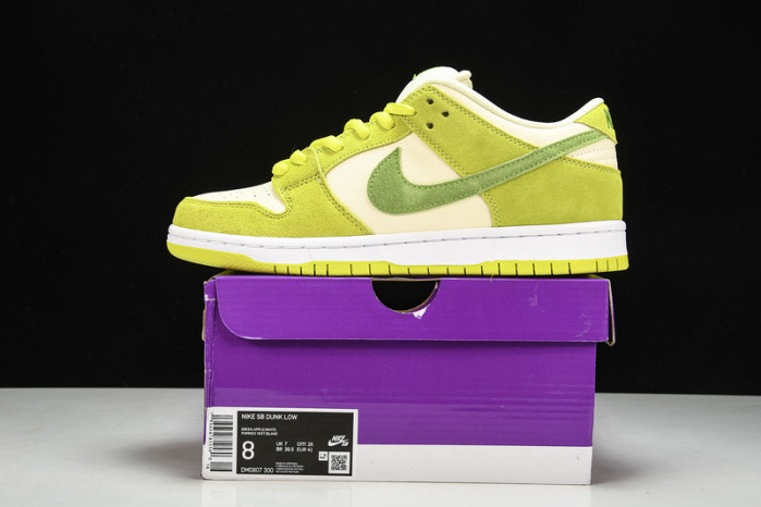 nike sb dunk low green apple dm0807-300