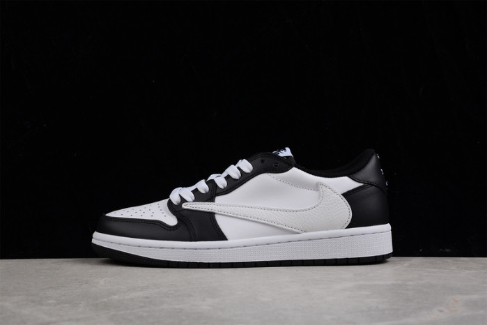 travis scott x air jordan 1 low og black white dm7866 -010