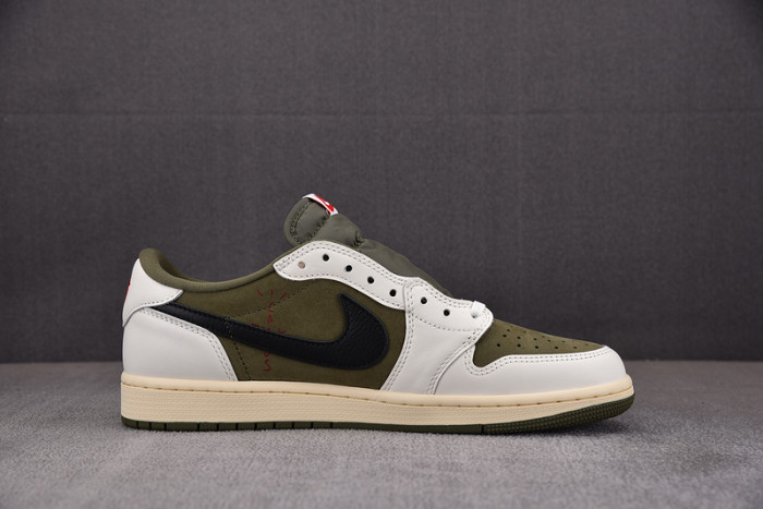travis scott x air jordan 1 low og “medium olive” dm7866-200