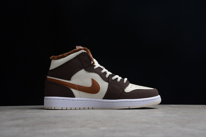 air jordan 1 mid se brown basalt oatmeal do6699-200