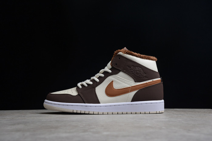 air jordan 1 mid se brown basalt oatmeal do6699-200