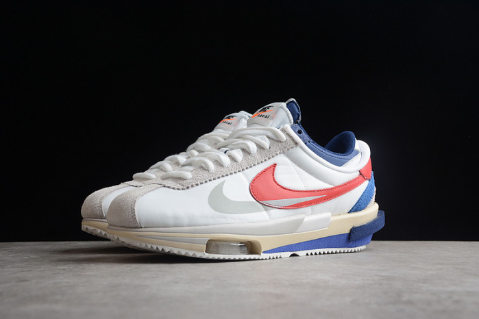 sacai x nike cortez white red navy blue dq0581-100
