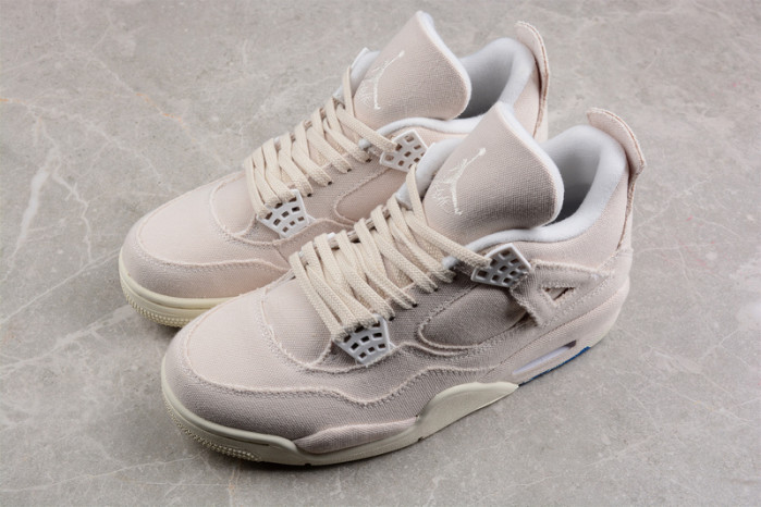 air jordan 4 canvas sail cement grey dq4909-100