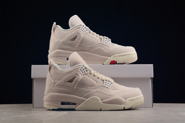 air jordan 4 canvas sail cement grey dq4909-100