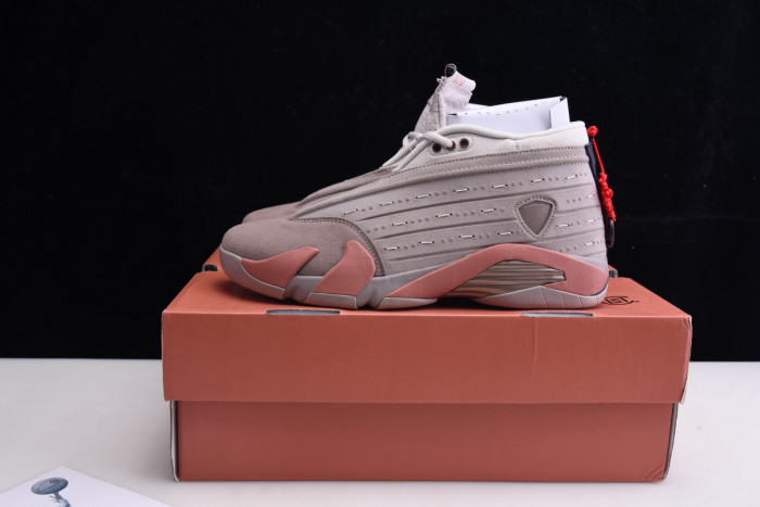 clot x air jordan 14 low sepia stone dc9857-200
