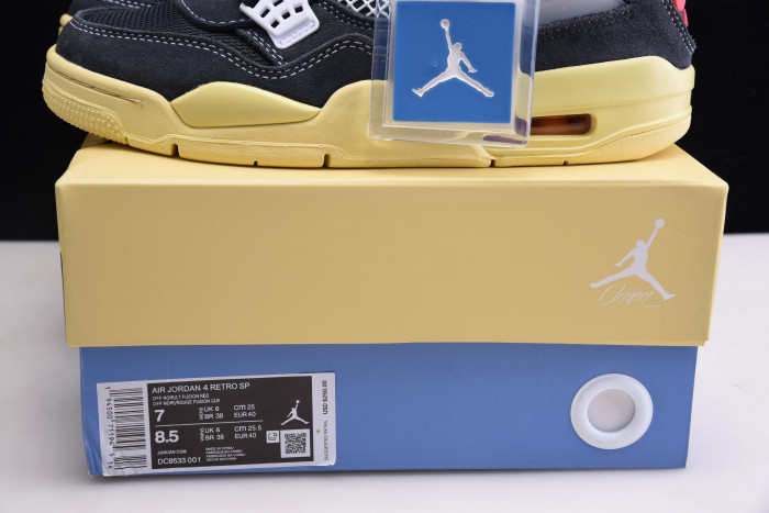 air jordan 4 retro union off noir dc9533-001