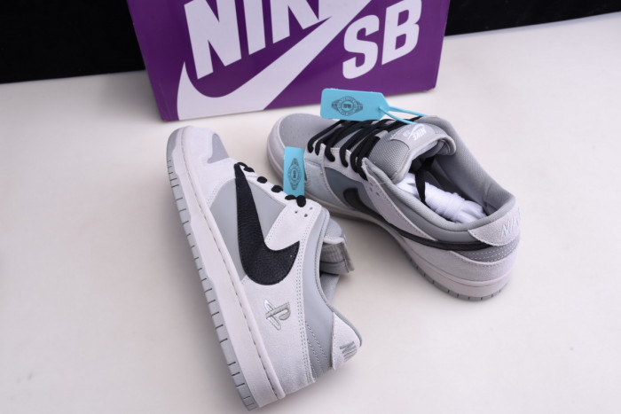 nike sb dunk low pro grey/black bq6817-101