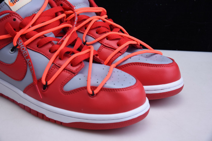 nike dunk low ofw university red - ct0856-600