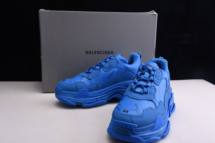 bl triple s blue trainers black letters h903p8081