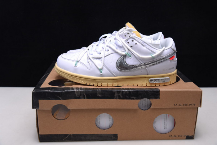 ofw nike dunk low the 01 of 50 white dm1602-127