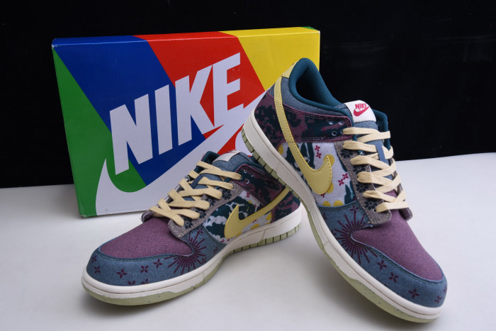 nike dunk low lemon wash multi-color cz9747-900