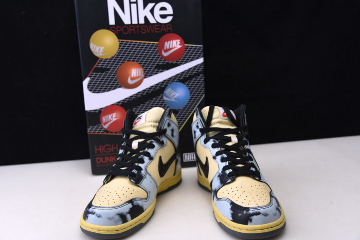 nike dunk high 1985 black acid wash dd9404-700