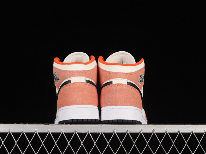 jordan 1 mid se orange suede (gs) - dv1336-800
