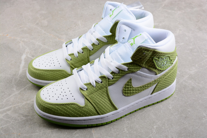 jordan 1 mid green python (w) dv2959-113
