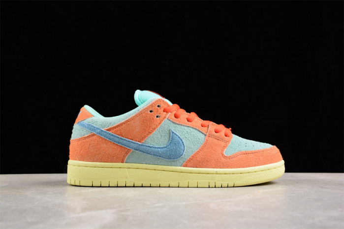 nike sb dunk low orange noise aqua dv5429-800