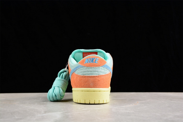 nike sb dunk low orange noise aqua dv5429-800