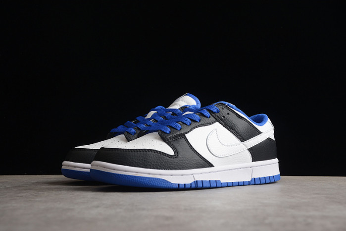 nike dunk low white black blue fd9064-110