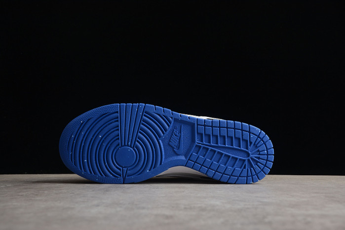 nike dunk low white black blue fd9064-110