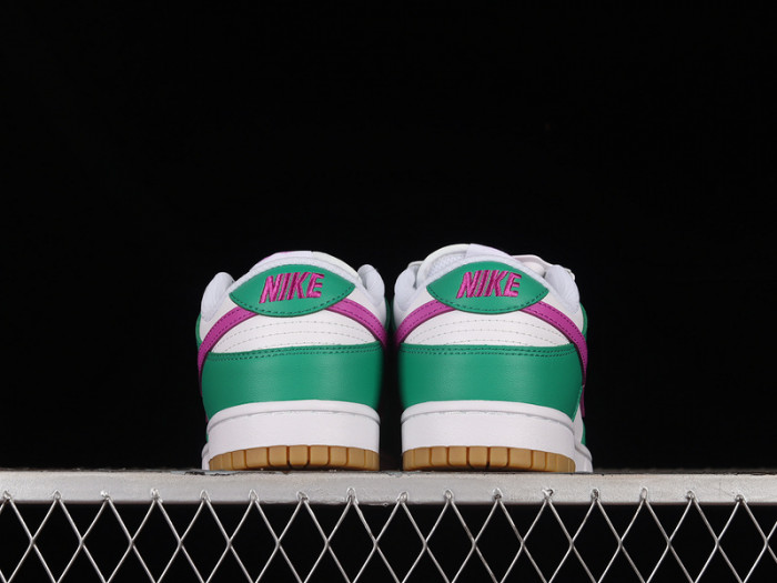 nike dunk low white stadium green fuchsia fd9922-151