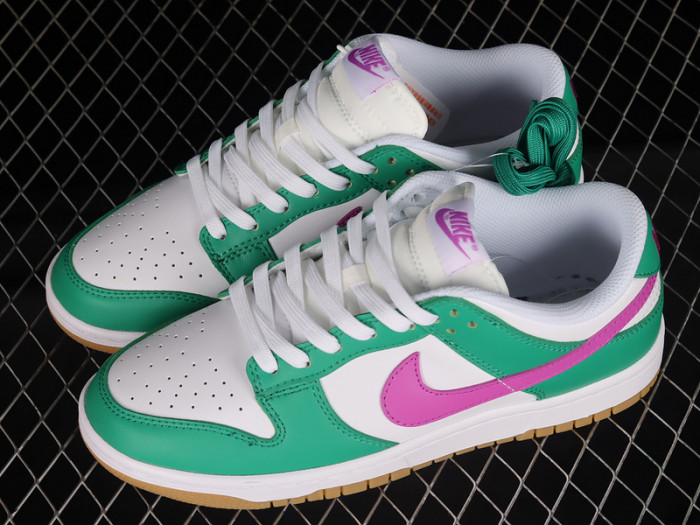 nike dunk low white stadium green fuchsia fd9922-151