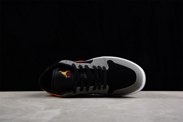 air jordan 1 low light graphite vivid orange fn7308-008