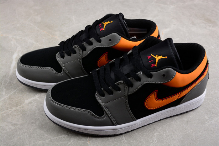 air jordan 1 low light graphite vivid orange fn7308-008