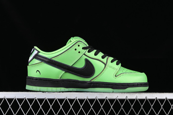 powerpuff girls nike sb dunk low "buttercup" fz8319-300
