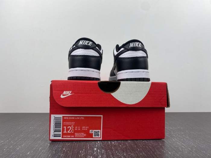 nike dunk low white black panda kids-cw1588-100