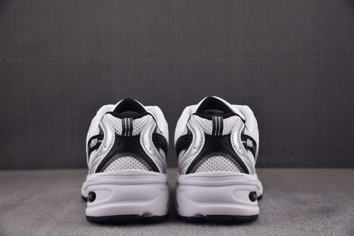 new balance 530 white silver metallic black mr530lb