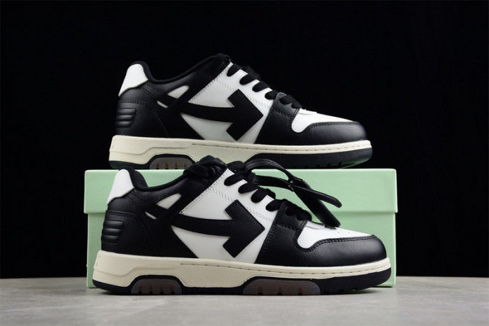 ofw out of office low-top leather sneakers