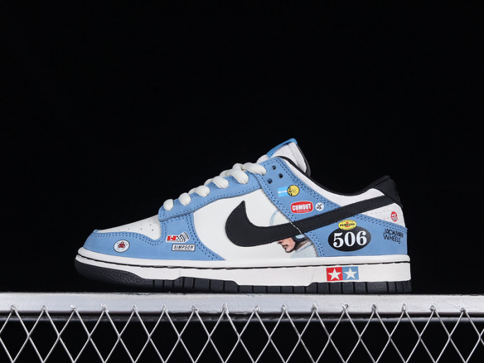 nike sb dunk low racing buggt sand scorchrc university blue black tg1391-506